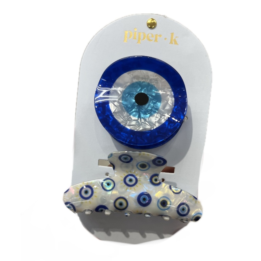 NWT ⚜️🧿⚜️ Piper K Evil Eye Hair Claw Clips Set of 2